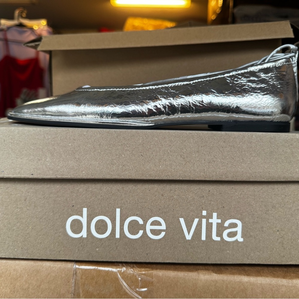 Dolce Vita Metallic Silver Flats